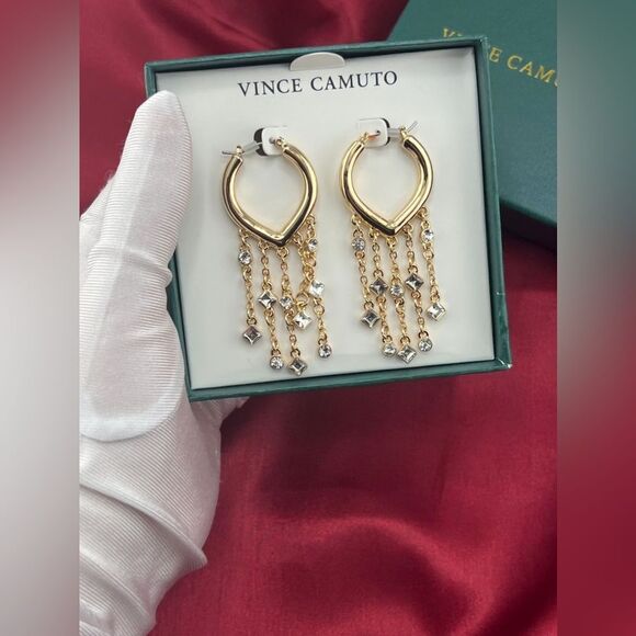 Vince Camuto Gold and Silver Dangle Earrings - Picture 4 of 4